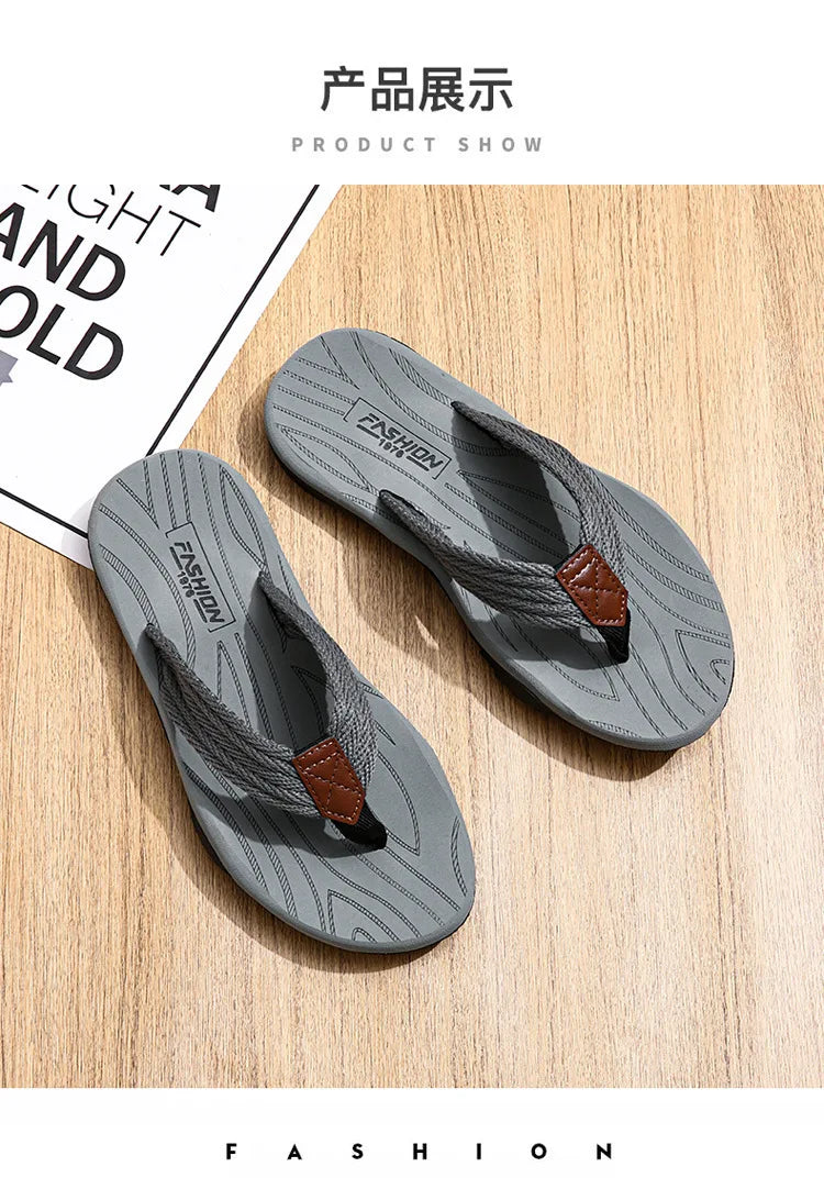 2025 High Quality Brand Men Flip Flops Summer Beach Flip Flops Men Fashion Breathable Casual Men Beach Slippers Summer Outdoor