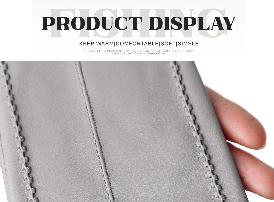 Women's sheepskin gloves winter warm plus velvet short thin touch screen driving color women's leather gloves good quality -2226