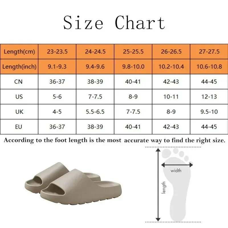 Women's Slippers EVA Soft Thick Soled Summer Fashion Slippers & Men's Yeezys Slides Beach Sandals