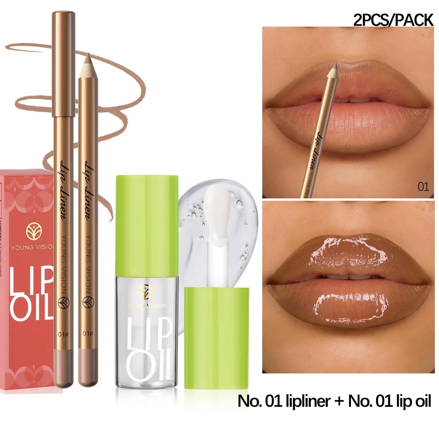 USHAS 12 Color Lip Liner + LIPSTICK Set Easy Coloring Matte Lipstick Long lasting nude red lipstick