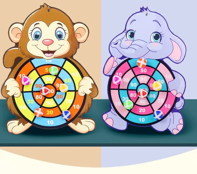 Educational Games Dart Board Baby Toy Stickey Ball Dart Indoor Sports Child Montessori Games for Children 3 to 7 Years