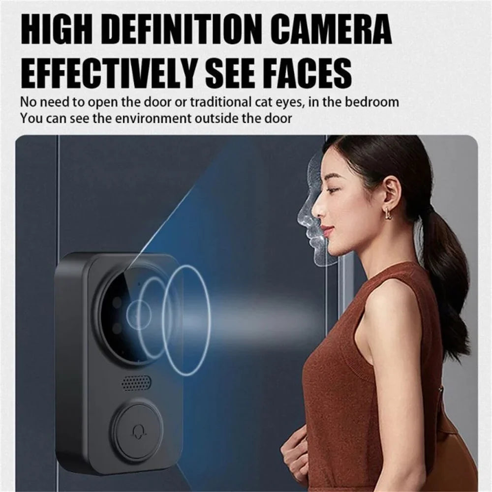 Smart Video Doorbell Camera Wireless, 1080P HD with Night Vision, 2.4G WiFi, Motion Detection, 2-Way Audio, and Cloud Service - Shoppiline