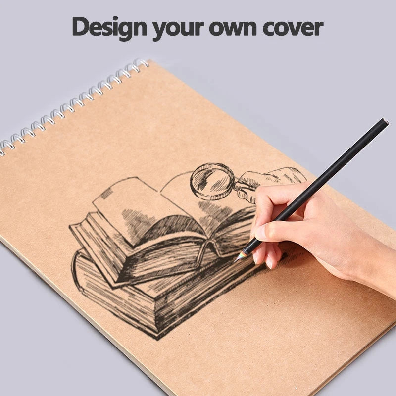 A3/A4/A5/8k/16k Sketchbook Thick Paper 160 GSM Notebook for painting DIY Creative Practice Drawing Art School Supplies - Shoppiline