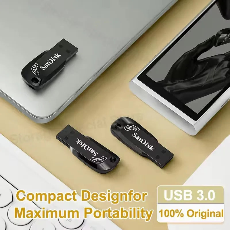 SanDisk SDCZ410 Ultra Shift USB 3.2 Flash Drive 32GB 64GB 128GB Portable Pen Drive for Computer original Memory Stick U Disk