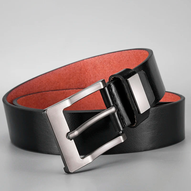 New Fashion Luxury Belt For Men PU Leather Belt Metal Pin Buckle High Quality Famous Brand Designer Waist Strap Belts Plus Size