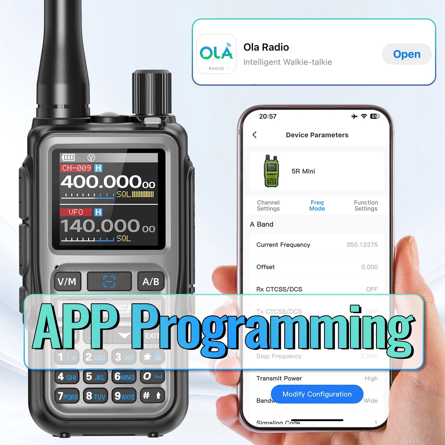 BAOFENG UV-5R Mini Walkie Talkie Multi Band Bluetooth Programming Wireless Copy Frequency 999CH AM FM Long Range Two Way Radio - Shoppiline