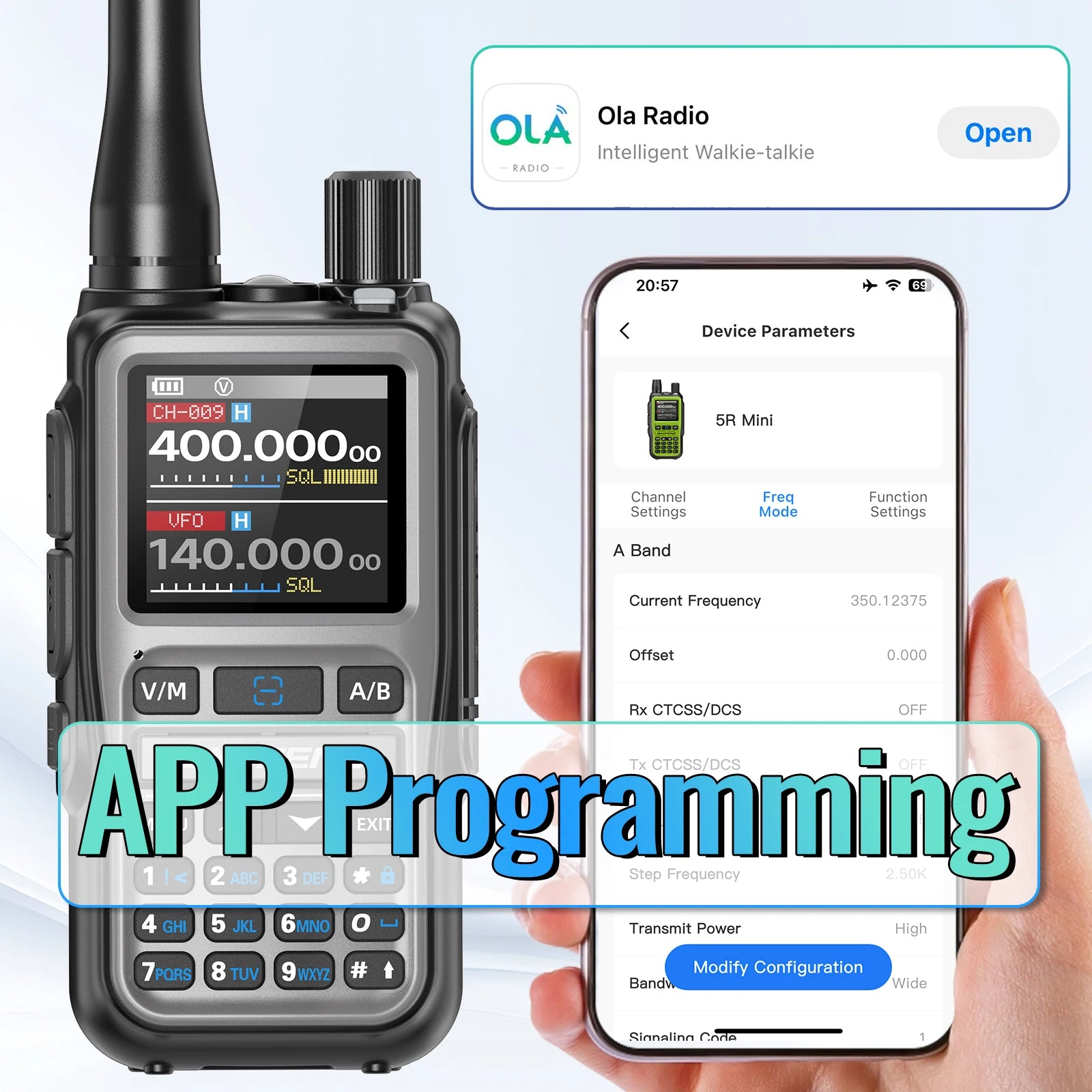 BAOFENG UV-5R Mini Walkie Talkie Multi Band Bluetooth Programming Wireless Copy Frequency 999CH AM FM Long Range Two Way Radio - Shoppiline