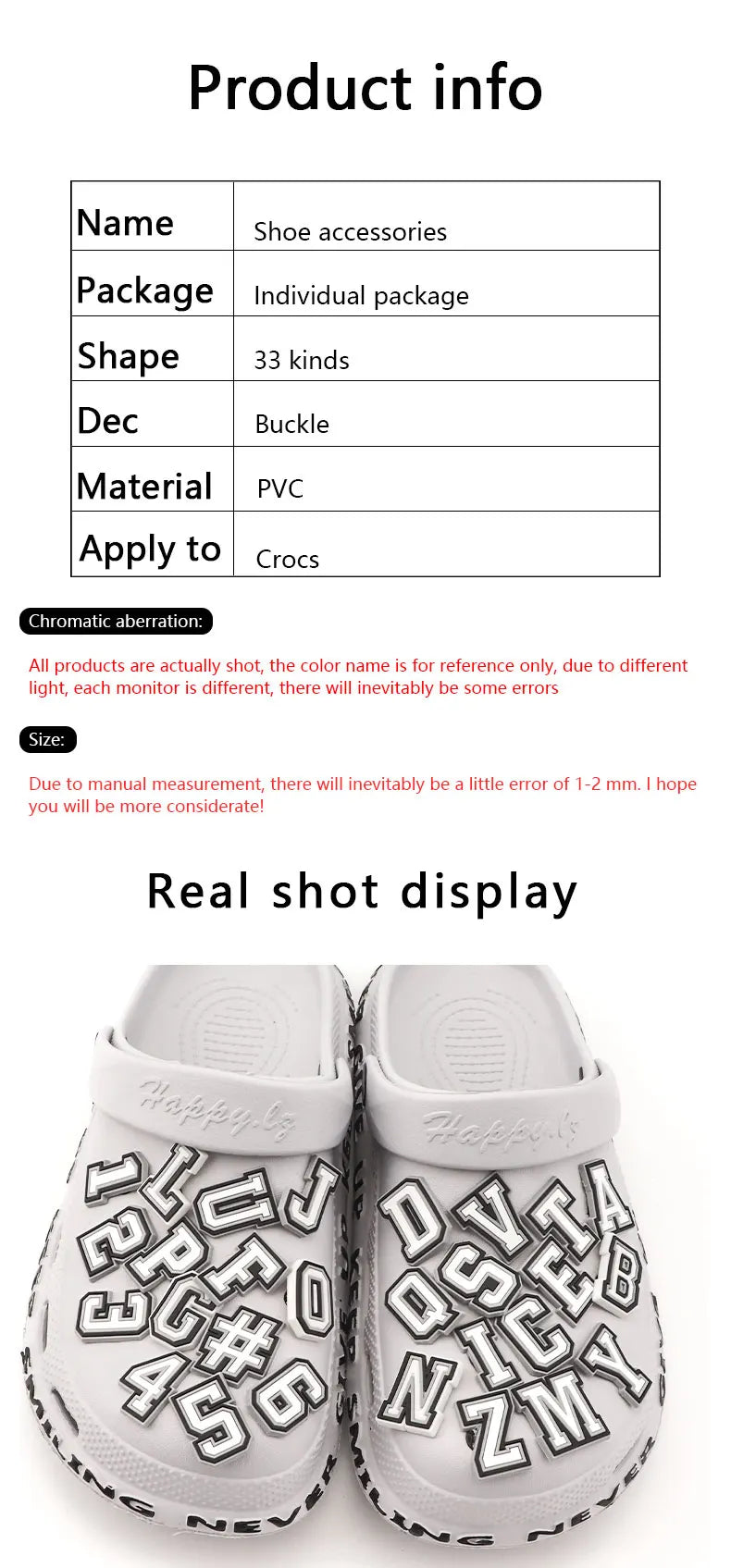 Letter Shoes Charms for Clog Sandals Shoe Decoration 0-9# Number Alphabet ABC-Z Characters DIY Shoes Pins for Boy Girl Men Women