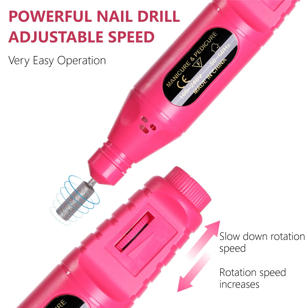Professional Nail Drill Machine Set Remove Nail Sander Gel Polish Remover Tools Driller Manicure Nail Accessories Nail tools