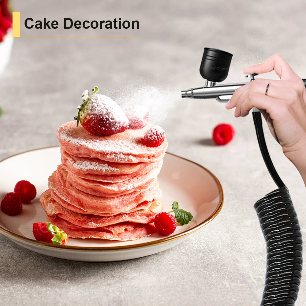Portable Small Electric Compression Spray Gun with Optional Connecting Pipe, Manicure/Beauty/Cake Decoration/Hand Model Spraying - Shoppiline