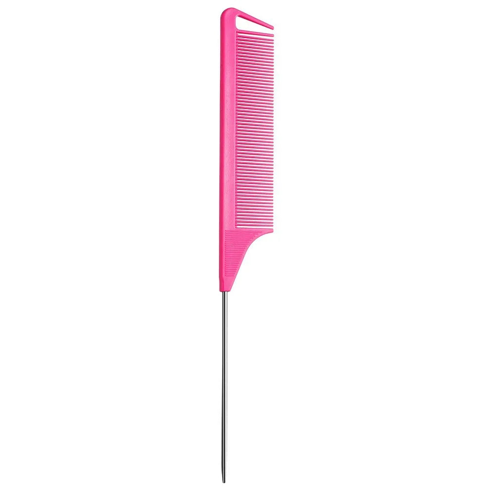 1pcs stainless steel pointed tail hair comb professional hair comb hair brush salon hair styling tool hair comb