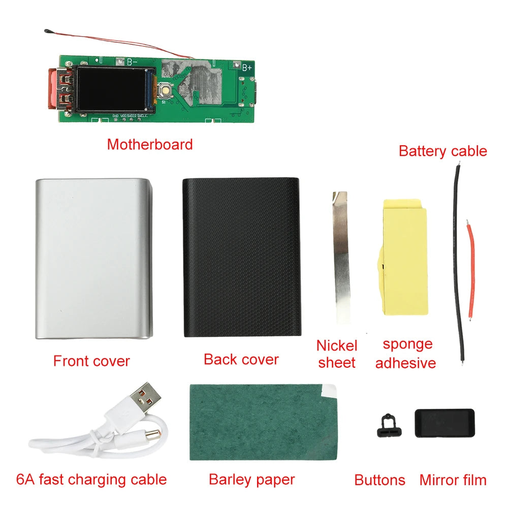 22.5W Fast Charging Module TFT Color Screen Digital DIY Power Bank Kit 21700 Battery Case Fast Charging Mini Portable Power ﻿ - Shoppiline