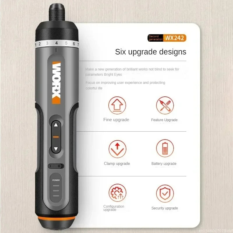 Worx 4V Electrical Screwdrivers Set WX242 Portable Smart Cordless Power Screw Driver Mini Electric Drill Home Repair Power Tool - Shoppiline