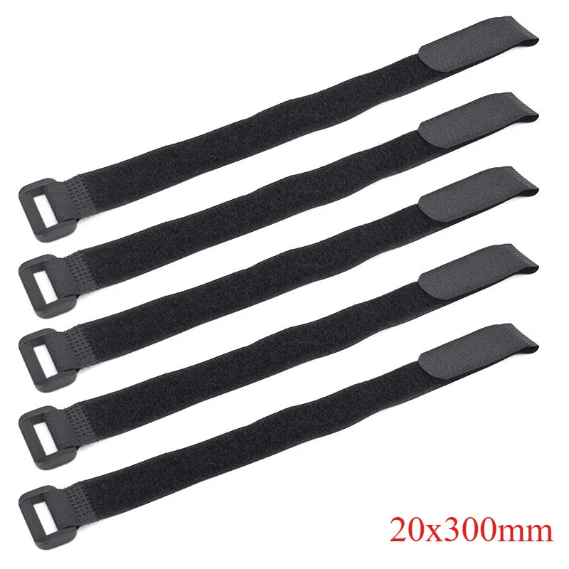 5PCS Bike Handlebar Straps Universal Nylon Tie Bands for Flashlight Gear Accessories Sticky Fastening Strap