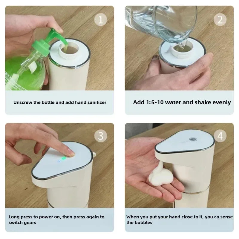 New Bathroom Automatic Sensing Soap Dispenser Type C Multiple Levels Contactless Electric Frother Charging Wall Mounted Vertical
