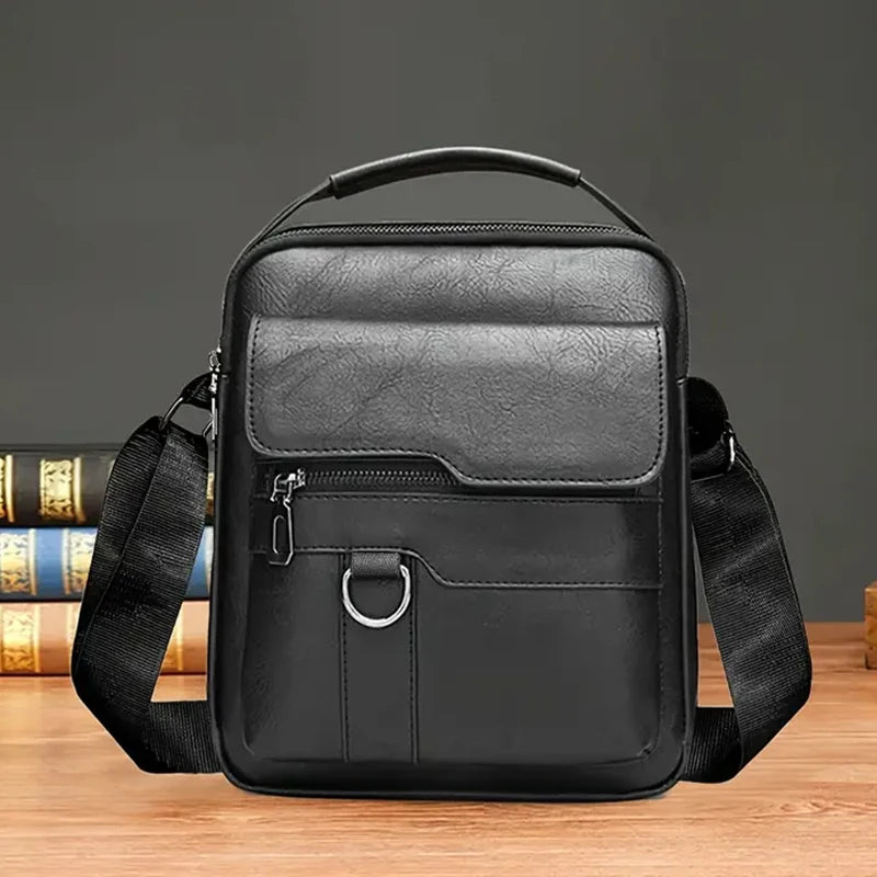 Neutraler Business-Schultertasche für Damen und Herren, geeignet für Geschäftsreisen, aus PU-Material