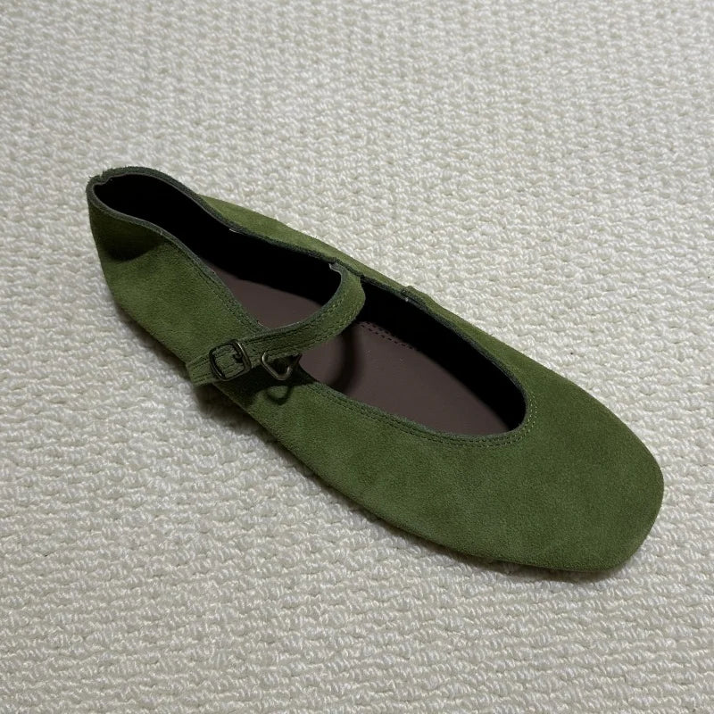 Bailamos 2024 Frühling Neue Marke Damen Flats Runde Zehen Kniehohe Slipper Damen Casual Ballettschuhe Weiches Leder Elegante Anzugschuhe