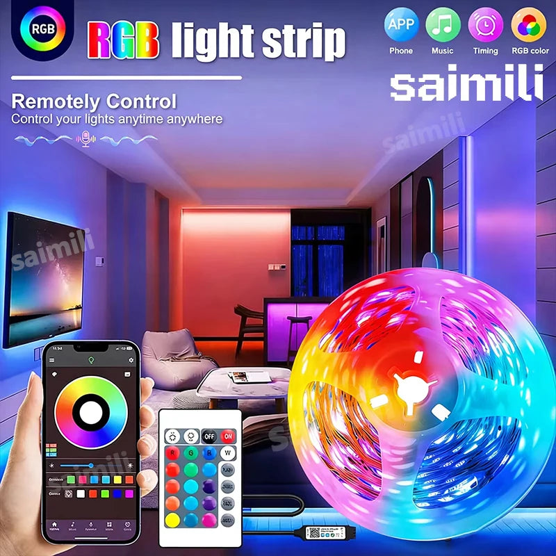5V LED-Streifen USB RGB 5050 LED-Lichtband Musik-Synchronisation App-Steuerung Luces Led Flexible Lampe für Raumdekoration TV-Hintergrundbeleuchtung