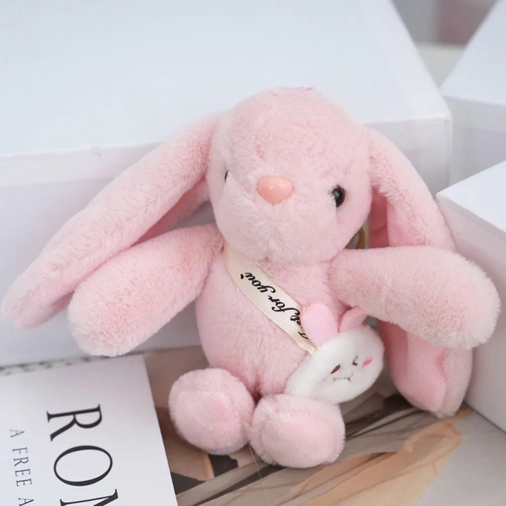 15cm Women's Rabbit Fur Keychain Bag Car Pendant Jewelry Decoration Fashionable Accessory for Bags And Gifts