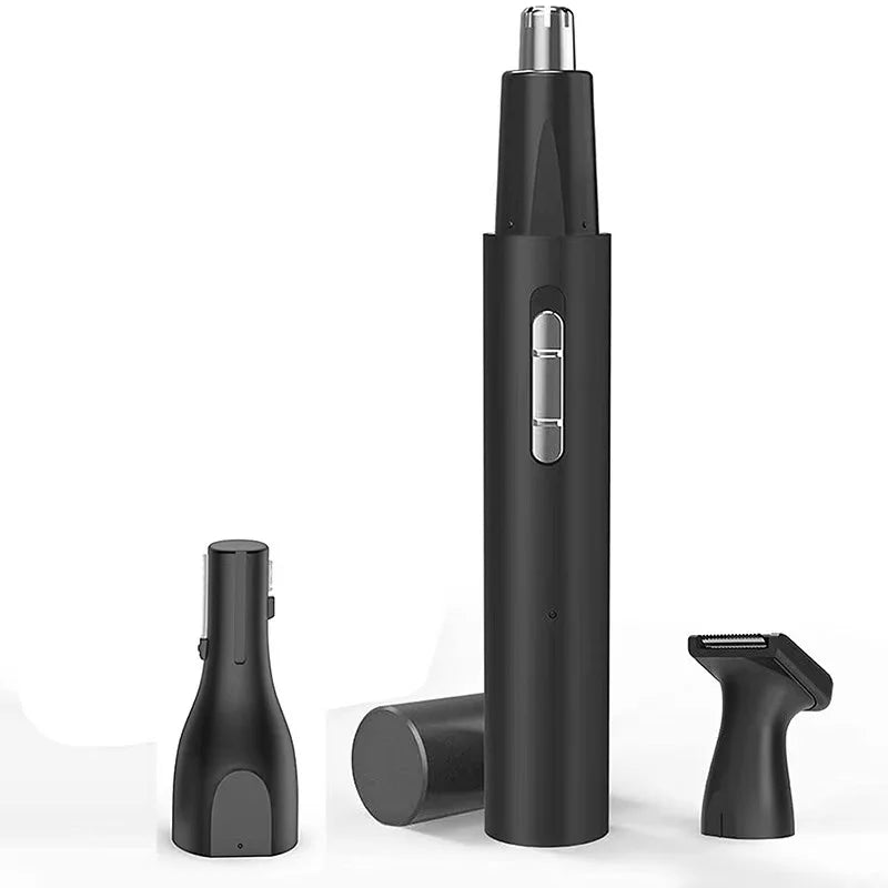 Three-in-One Electric Nose Hair Trimmer Aluminum Body USB Rechargeable Eyebrow Razor Portable Hair Remover for Cross-Border Use