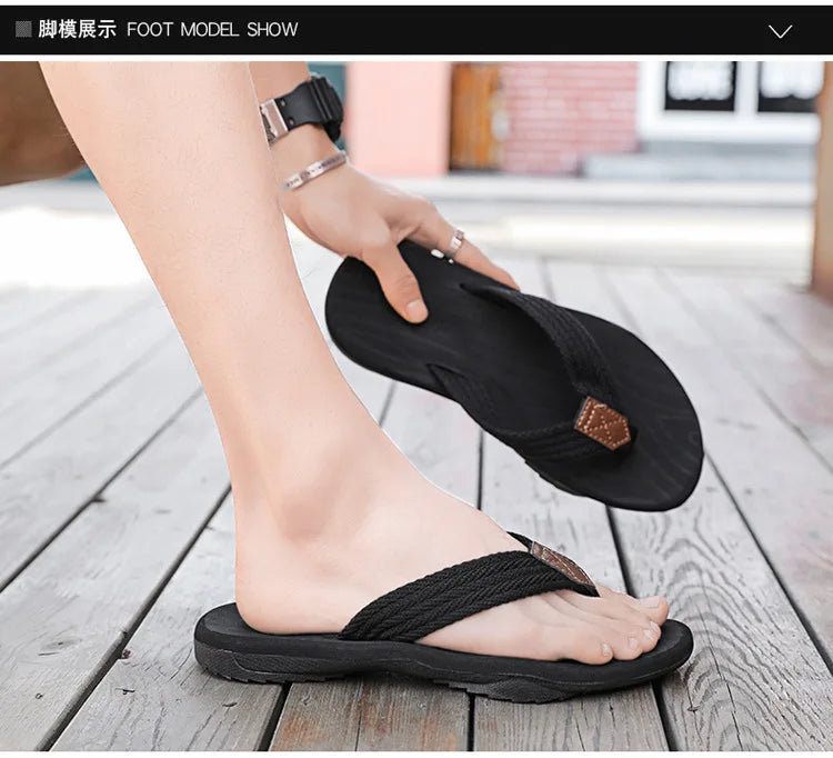 2025 High Quality Brand Men Flip Flops Summer Beach Flip Flops Men Fashion Breathable Casual Men Beach Slippers Summer Outdoor