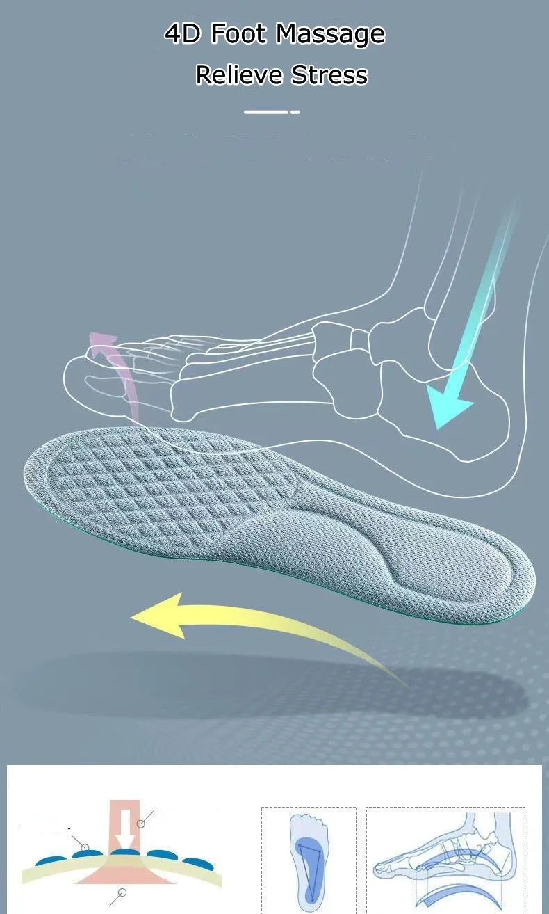 Summer Deodorant Sports Insoles for Shoes Sweat-absorbing Breathable Deodorant Anti-sweat Soft Shoe Pads Inserts for Man Women
