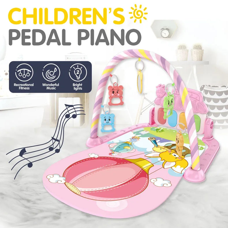 Baby Musik Spieldecke Krabbeldecke Neugeborenen Teppich Pedal Klaviertastatur Baby Fitness Rack Spielmatte Krabbelspielkissen Spielzeug Geschenk