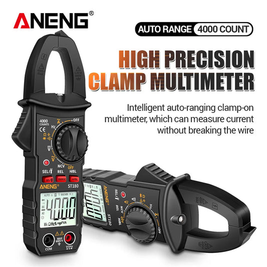 ANENG ST180 AC Current Clamp Meter  Digital 4000 Counts Multimeter Ammeter Voltage Tester Car Amp Hz Capacitance NCV Ohm Tool - Shoppiline