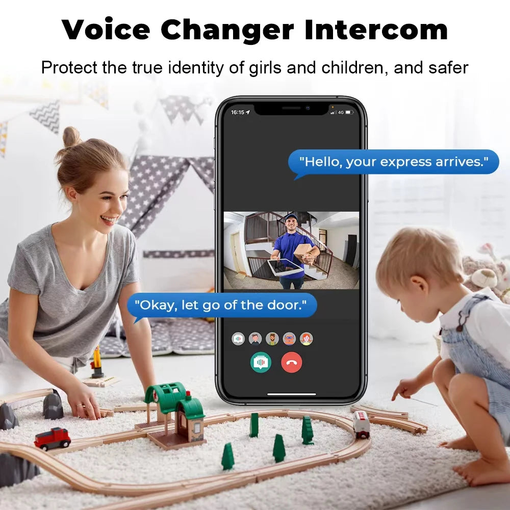 HD WiFi Video Doorbell Low Power Rechargeable Night Vision Smart Security Door Bell 1‑to‑1 Home Intercom - Shoppiline