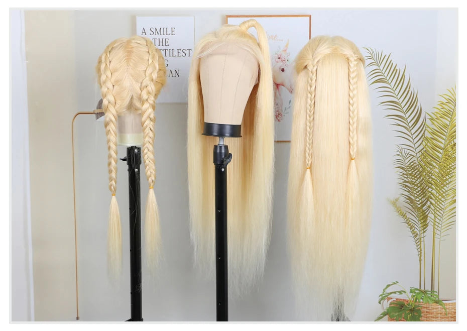 13x4 13x6 360 HD Transparent 613 Honigblond Farbe Spitze Front Echthaar Perücken für Frauen Rohes brasilianisches glattes Lace Frontal Perücke