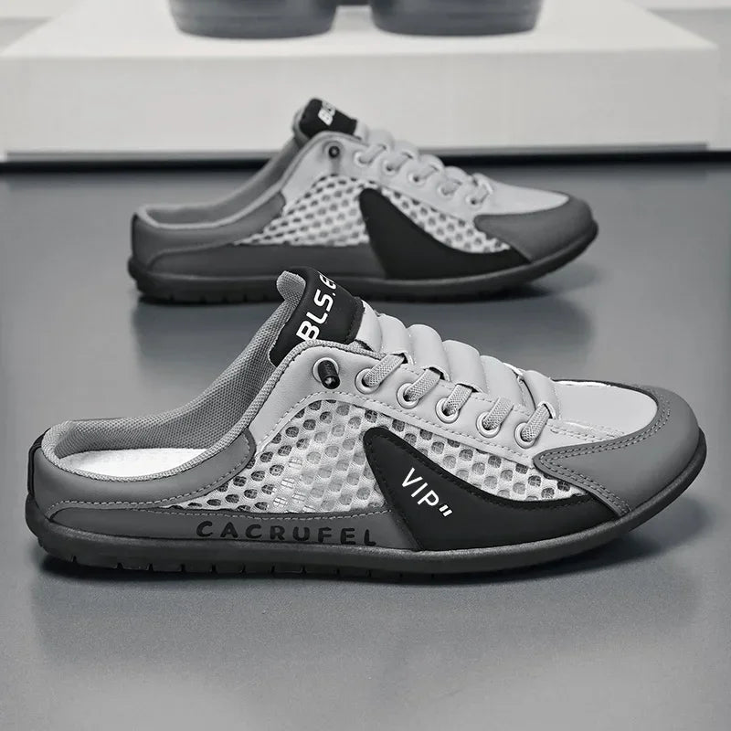 Men's Fashion Soft-soled Half Slippers Summer Men Trendy Bottom Casual Shoes Soft Sole Support Shoes Sneakers Zapatos De Hombre