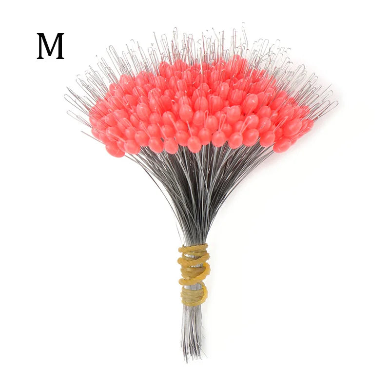 300Pcs Professional Fishing Float Stopper Silicone Space Bean Oval Bobber Anti-Strand Resistance for Fish Line Gear