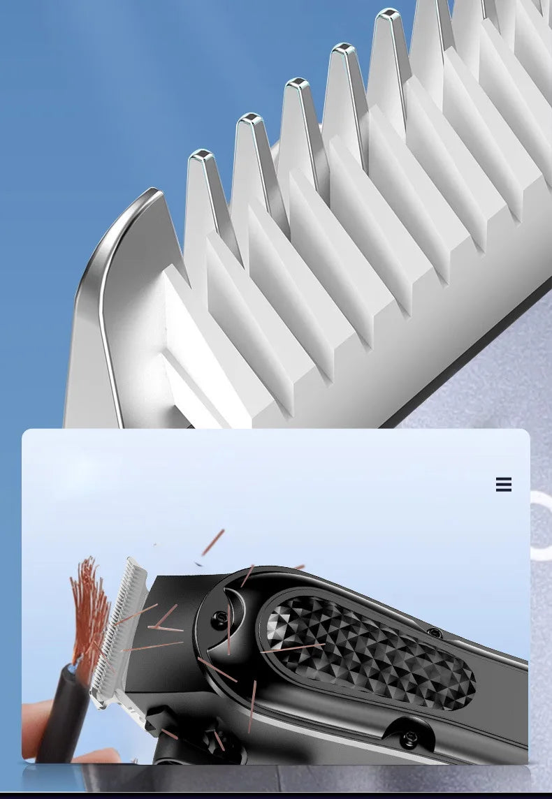 Electric Hair Clipper Bald Head Grooming Tool Self-Shaving Reasoning Barber Machine for Professional And Home Use