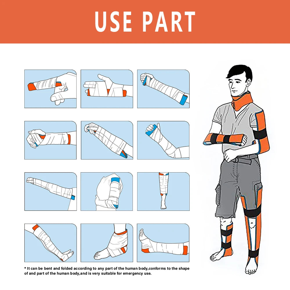 Universal Aluminum Splint Roll: Medical-Grade Polymer for Emergency Bone Fixation in Outdoor Survival Kits