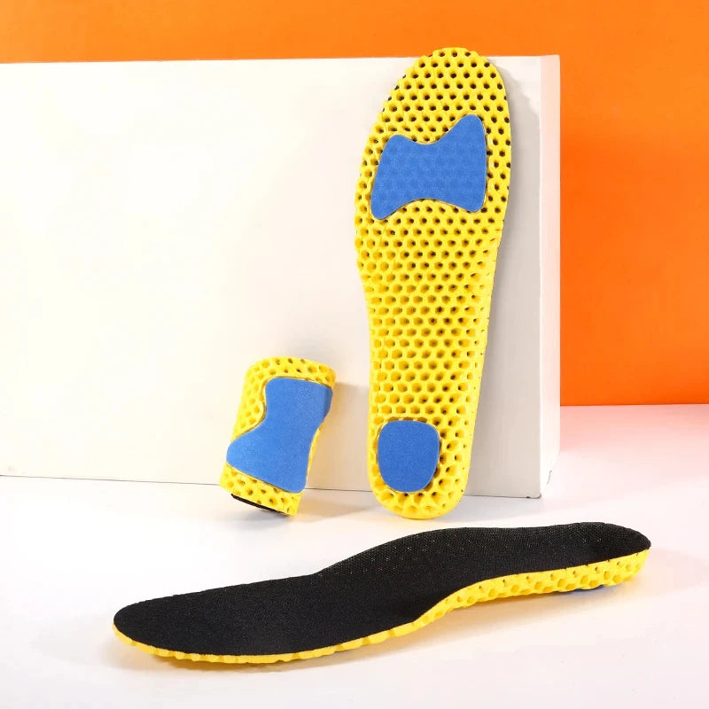 3 Paar Memory Foam Orthopädische Einlegesohlen für Schuhe Sohlenpolster Mesh Deodorant Atmungsaktive Turnschuhe Laufkissen für Herren Damen