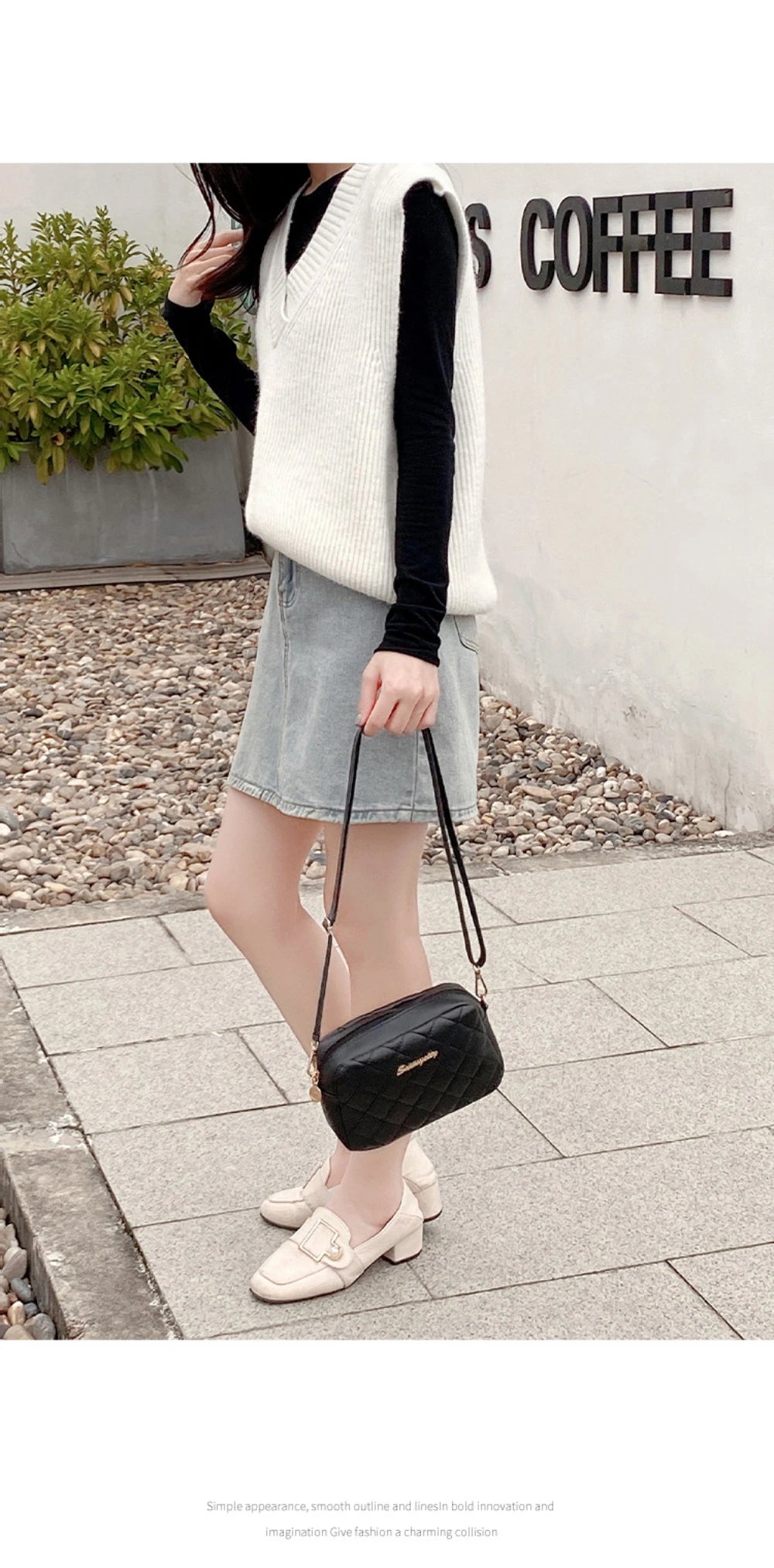 2024 Quaste Kleine Umhängetasche für Damen Trend Lingge Stickerei Kamera Damen Umhängetasche Mode Kette Damen Crossbody Taschen