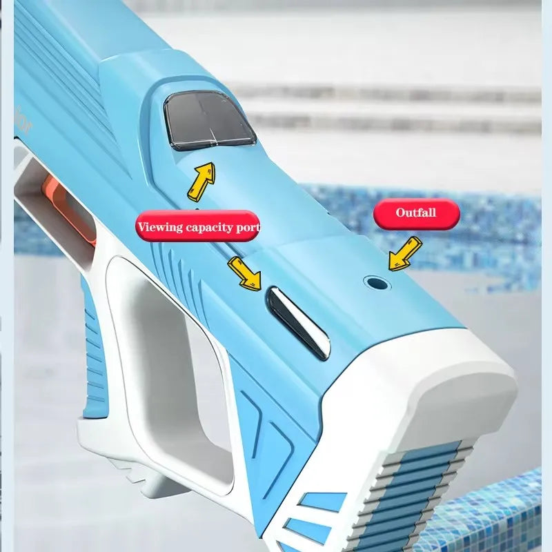 Full  Automatic Electric Water Gun Toys 43cm Portable Children Adult Summer Beach Outdoor Fight Fantasy Toys for Boys Kids Game