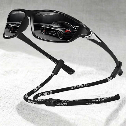 With Chain Vintage Metal Decoration Fishing Cycling Sports Eyewear Men Women Running Mountaineering Fashion Sport Sun Glasses