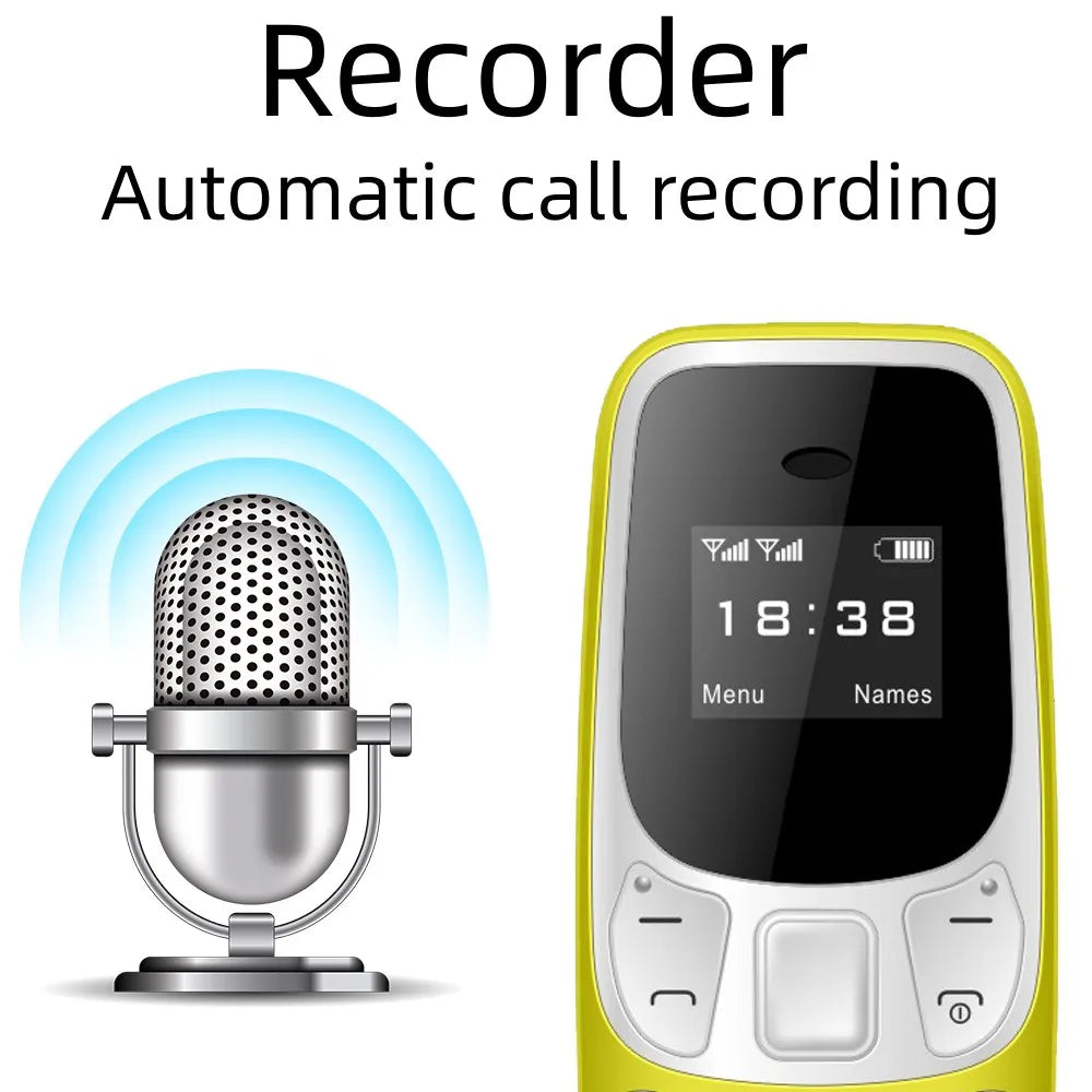 SERVO Small Mobile Phone Bluetooth Dialer Magic voice Low Radiation Telephone Call Recording 2/3 SIM GSM Unlocked Mini Cellphone - Shoppiline