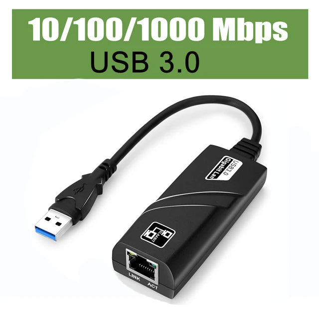 GRWIBEOU 1000Mbps Wired USB 3.0 TypeC USB To  Lan Ethernet Adapter Network Card for PC Macbook Windows Laptop