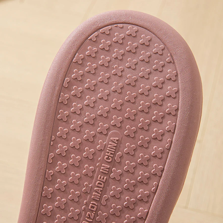 Women's Thick-Soled Soft-Soled Household Slippers Household Plush Slippers Non-Slip Warm Slippers Indoor Winter