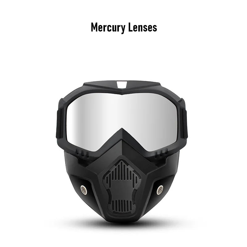 Motocross Goggles Outdoor Unisex Cycling Riding Skiing Windproof Goggles Eyewear With Detachable Mask Protection Motorcycle