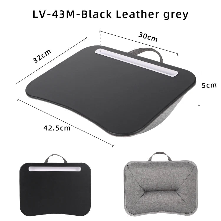 MUMUCC Multifunctional Laptop Desk With Cushion and Filled with Foam Particles, Small Pillow Table, Hard Mouse Pad Large