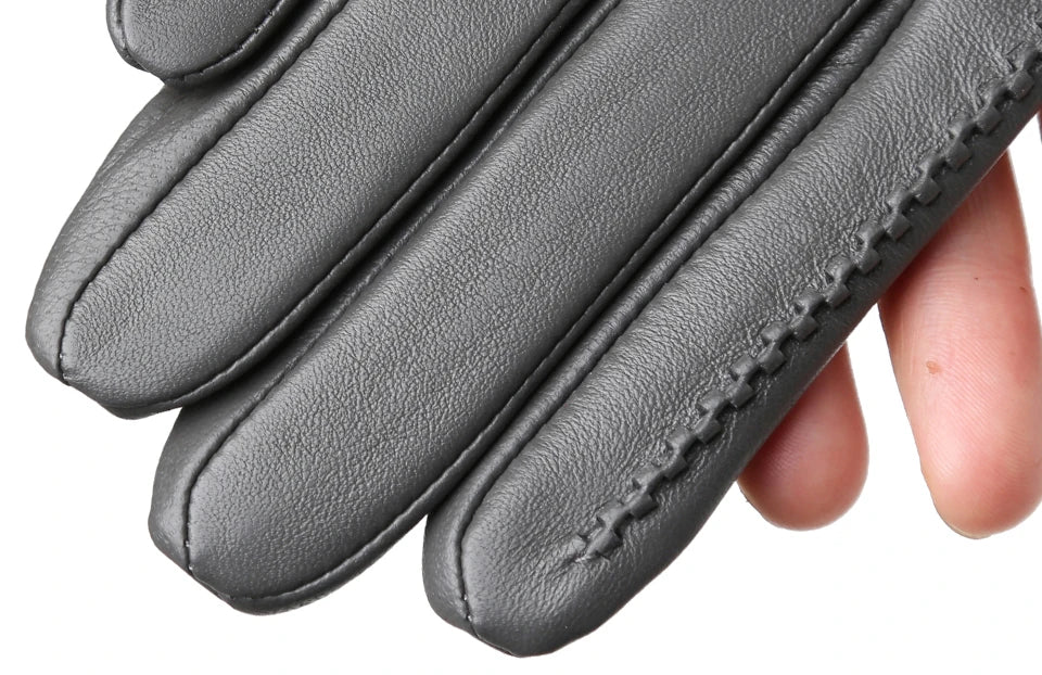 Women's sheepskin gloves winter warm plus velvet short thin touch screen driving color women's leather gloves good quality -2226