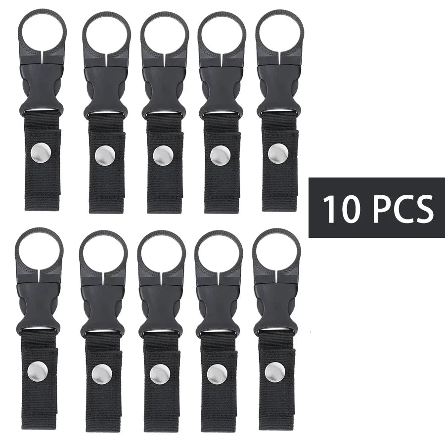 Webbing Water Bottle Holder Climbing Carabiner Belt Backpack Hanger Hooks Clip Multifunction Water Bottle Nylon Buckle Hook Clip