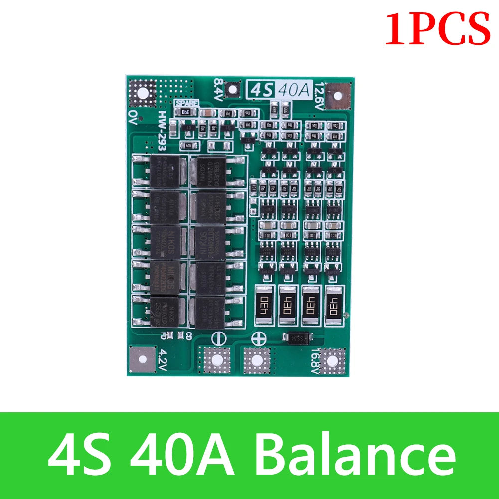 BMS 3S/4S 5A 10A 20A 25A 40A 60A Li-ion Lithium Battery Charger Protection Board 18650 For Drill Motor 12V with Enhance/Balance - Shoppiline
