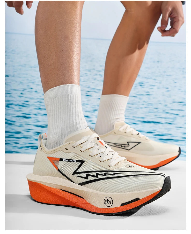 Running Shoes Carbon Board Speciality Marathon Men Sports Breathable Lightweight Women's Comfortable Nonskid Chunta Sneakers