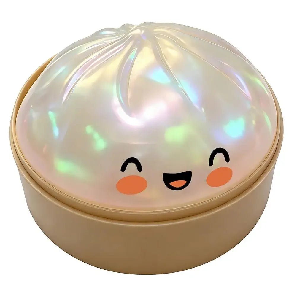 Realistic Giant Dumpling Squeeze Toy with Bamboo Steamer Soft TPR Dough Ball Decompression Fidget Toy Funny Creative Gift