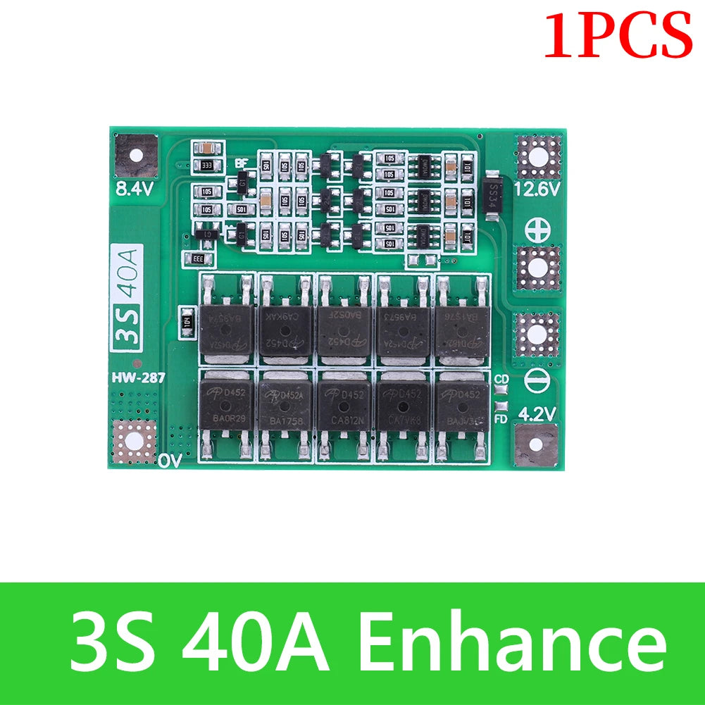 BMS 3S/4S 5A 10A 20A 25A 40A 60A Li-ion Lithium Battery Charger Protection Board 18650 For Drill Motor 12V with Enhance/Balance - Shoppiline