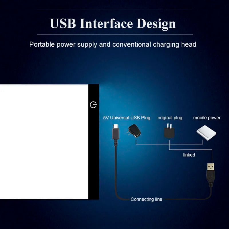 LED Photocopying Table Drawing Board Children's Light-transmitting Copying Table Brightness Adjustable Copy Board Painting Toys - Shoppiline